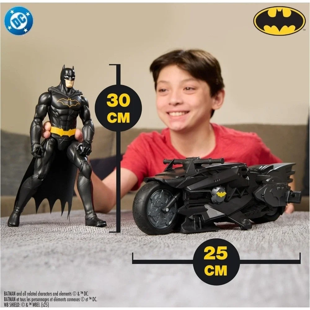 DC Comics Batman Stealth Remote Control Batcycle w/ 12